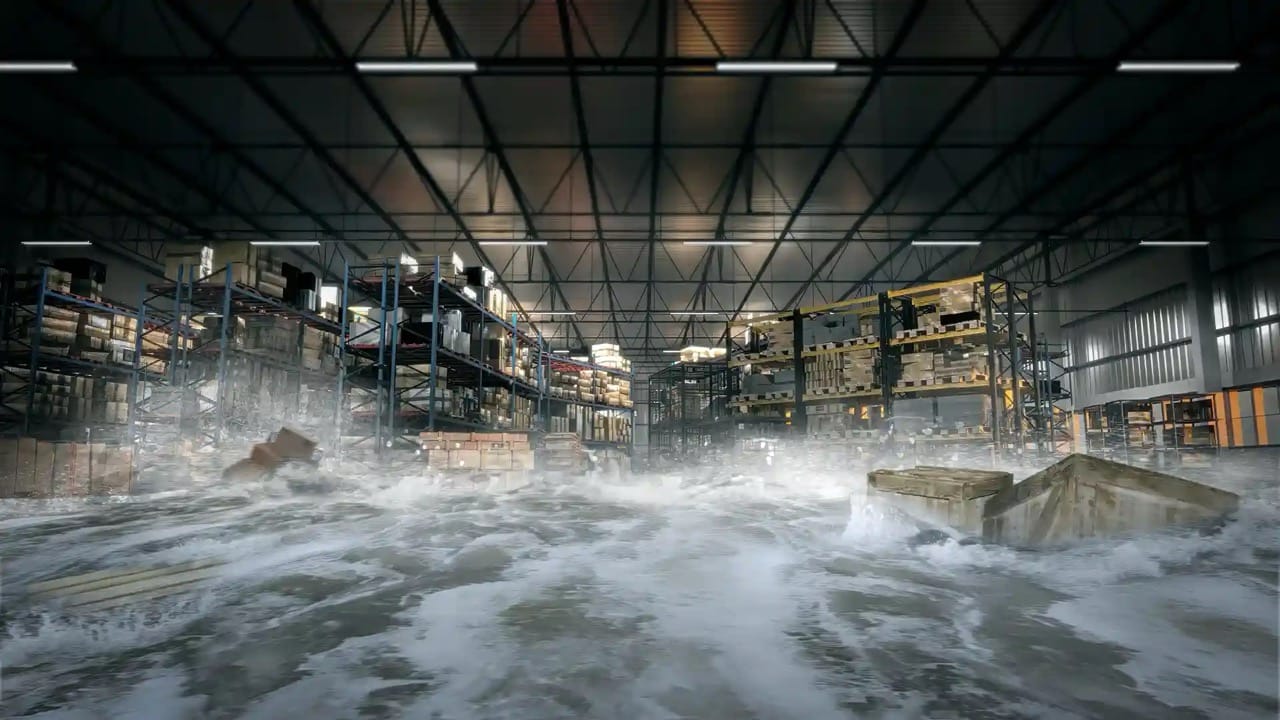 A flooded warehouse_TG_Insurance_before_1920x1080
